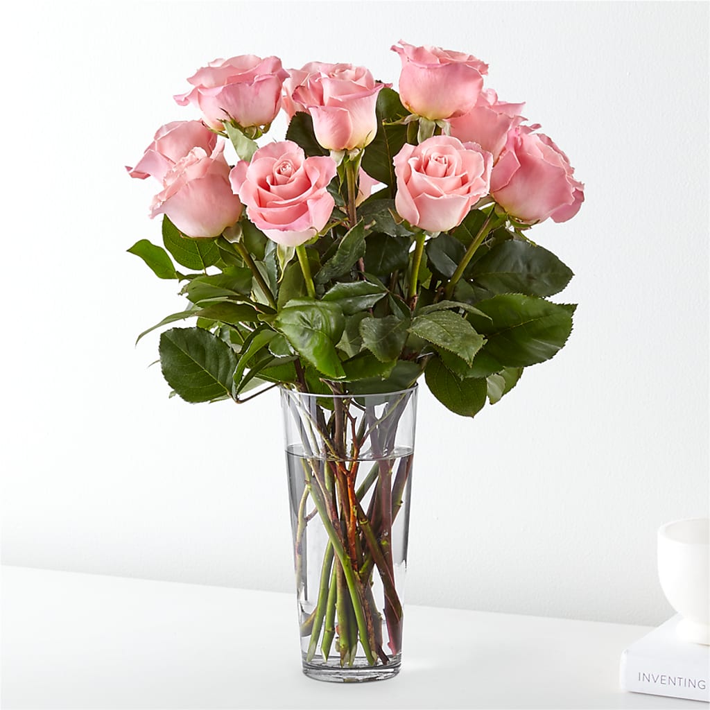 Long Stem Pink Rose Bouquet – Blossom And Belle, Orlando FL