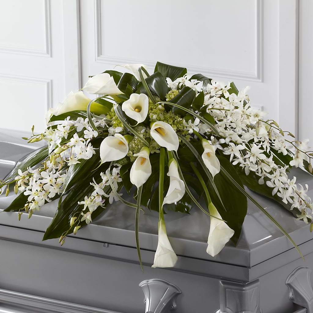Angel Wings Casket Spray – Blossom And Belle, Orlando FL