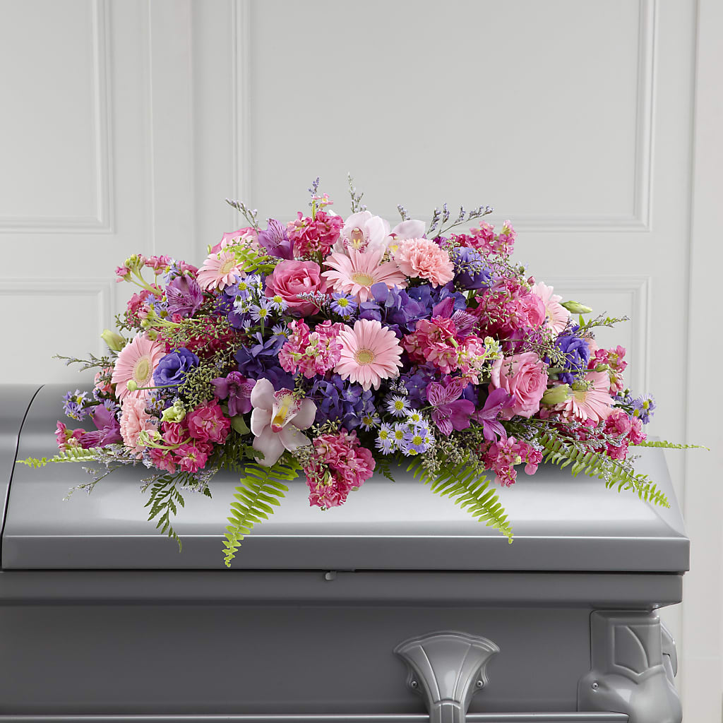 Glorious Garden Casket Spray – Blossom And Belle, Orlando FL