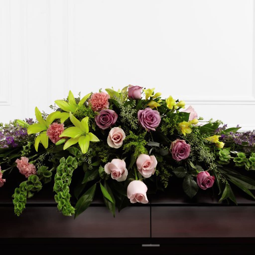Forever Beloved Casket Spray – Blossom And Belle, Orlando FL