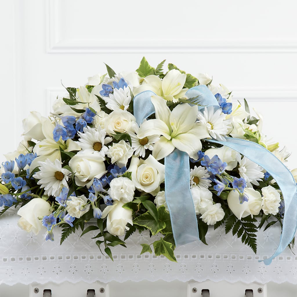 Tender Treasure Casket Spray – Blossom And Belle, Orlando FL