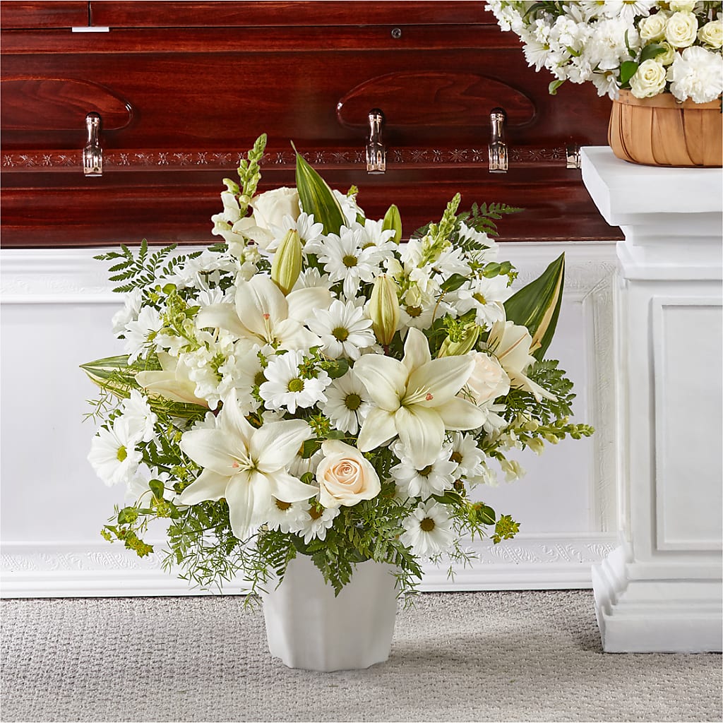Thoughts of Tranquility Floor Basket – Blossom And Belle, Orlando FL