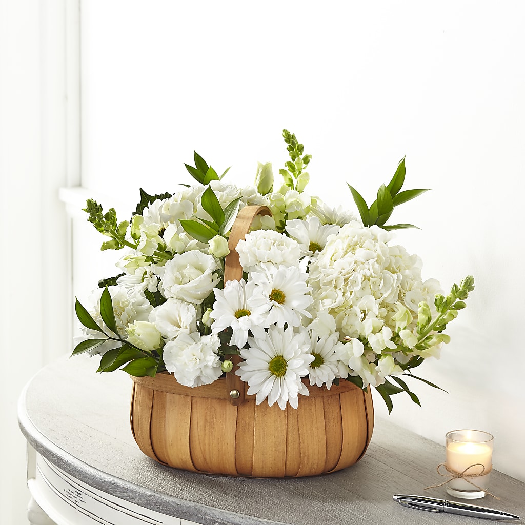 Pure Ivory Basket – Blossom And Belle, Orlando FL