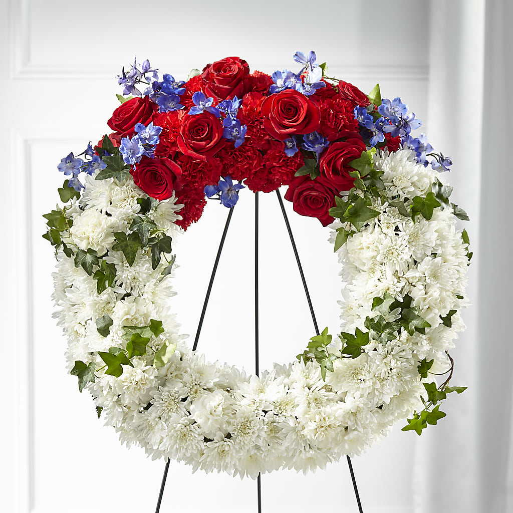 Patriotic Passion Wreath – Blossom And Belle, Orlando FL