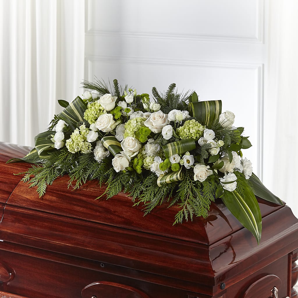 Hopeful Gesture Casket Spray – Blossom And Belle, Orlando FL