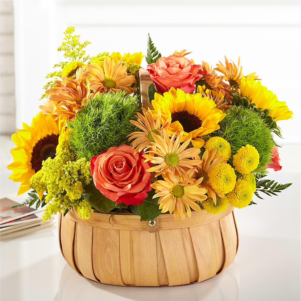 Harvest Sunflower Basket – Blossom And Belle, Orlando FL