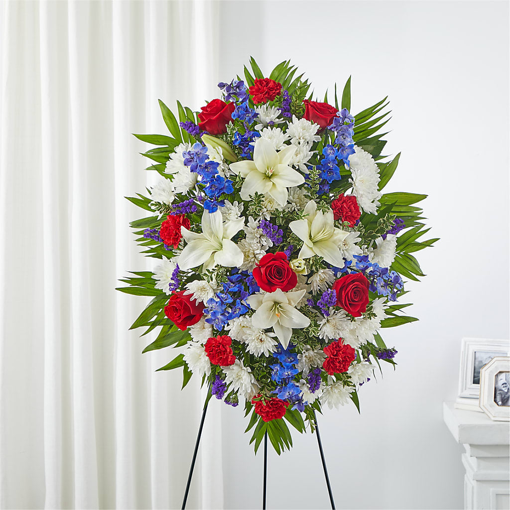 Cherished Service Standing Spray – Blossom And Belle, Orlando FL
