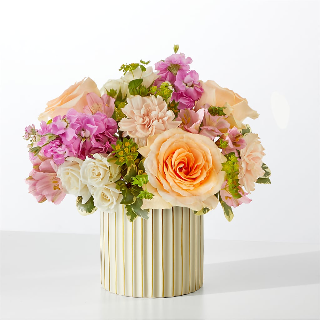 Paradise Bouquet with Ivory Vase – Blossom And Belle, Orlando FL