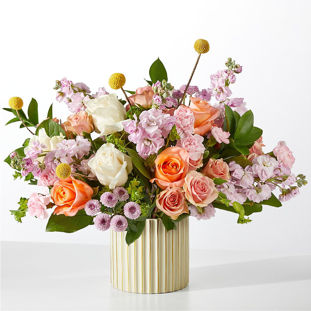 French Market Bouquet with Ivory Vase – Blossom And Belle, Orlando FL