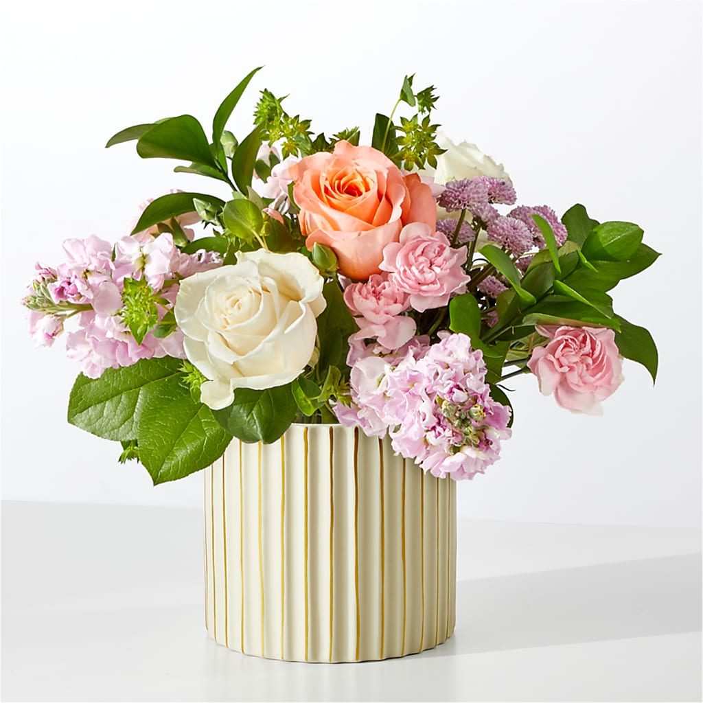 French Market Bouquet with Ivory Vase – Blossom And Belle, Orlando FL