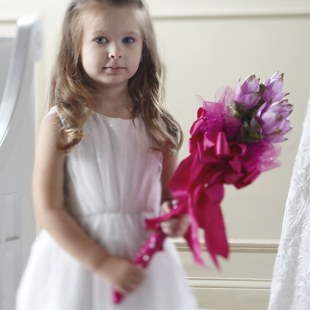Sparkle Pink Flower Girl Bouquet – Blossom And Belle, Orlando FL