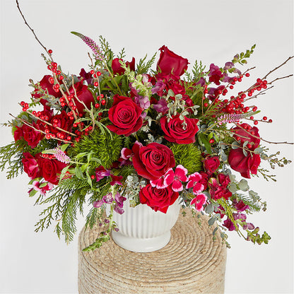 Big Red Bow Bouquet –  Blossom And Belle, Orlando FL