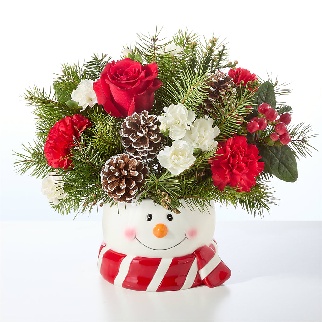 Jolly Snowman Bouquet –  Blossom And Belle, Orlando FL
