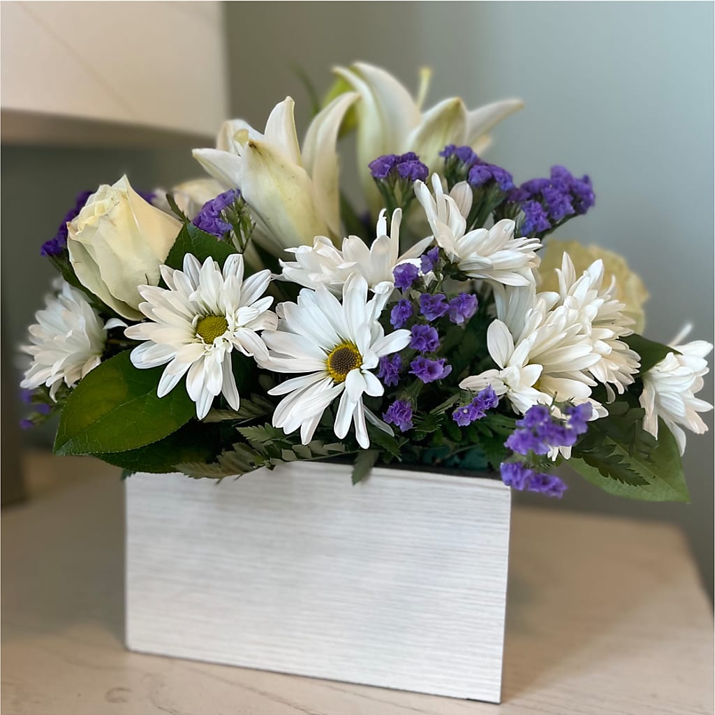 Beyond Blue Box Bouquet –  Blossom And Belle, Orlando FL