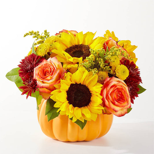 Golden Gourd Pumpkin Bouquet –  Blossom And Belle, Orlando FL