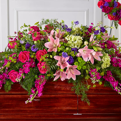 Radiant Tribute Casket Spray –  Blossom And Belle, Orlando FL