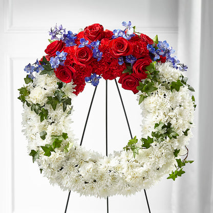 Patriotic Passion Wreath –  Blossom And Belle, Orlando FL