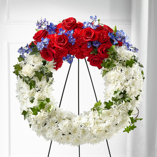 Patriotic Passion Wreath –  Blossom And Belle, Orlando FL