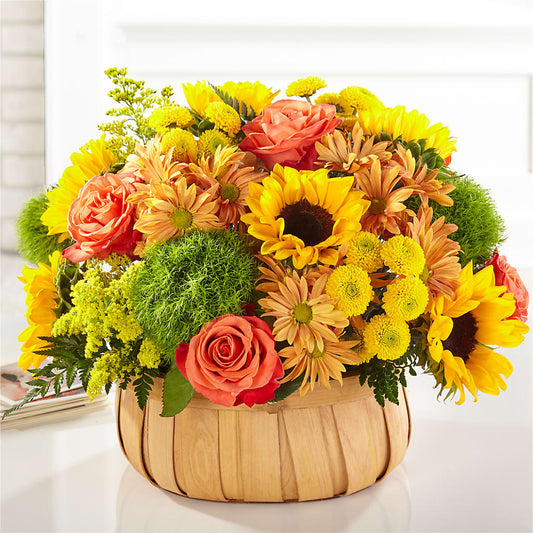 Harvest Sunflower Basket –  Blossom And Belle, Orlando FL