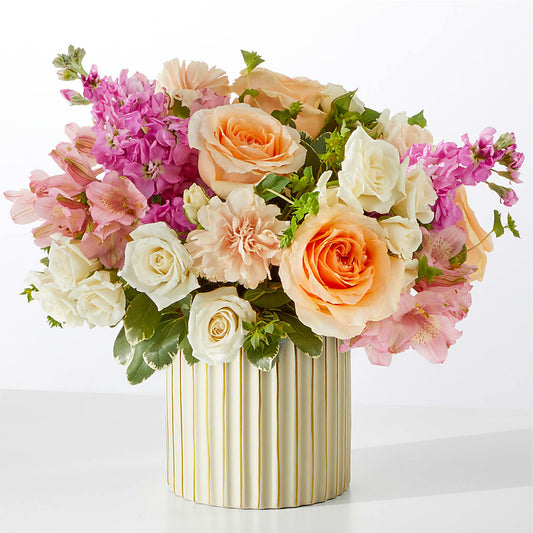 Paradise Bouquet with Ivory Vase –  Blossom And Belle, Orlando FL