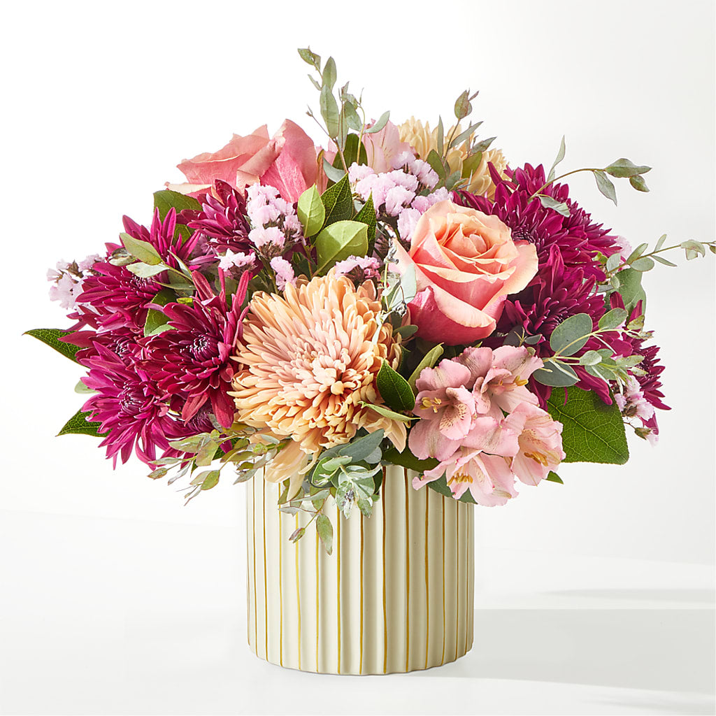 Berry Cobbler Bouquet with Ivory Vase –  Blossom And Belle, Orlando FL