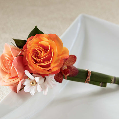 Sunset Dream Boutonniere –  Blossom And Belle, Orlando FL